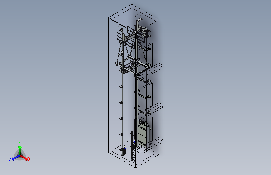 井道电梯轿厢架机构