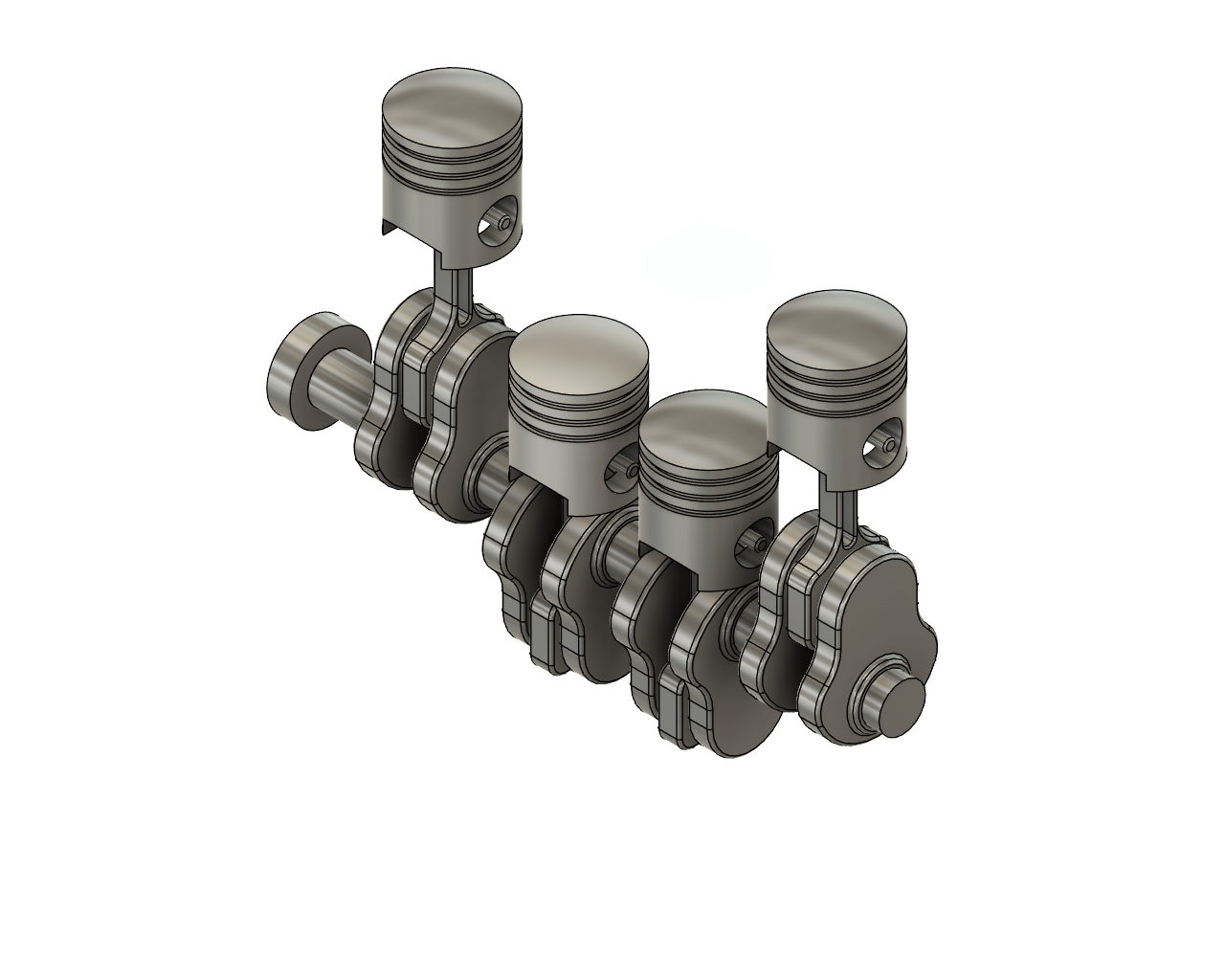 直列式发动机总成-活塞和连杆机构