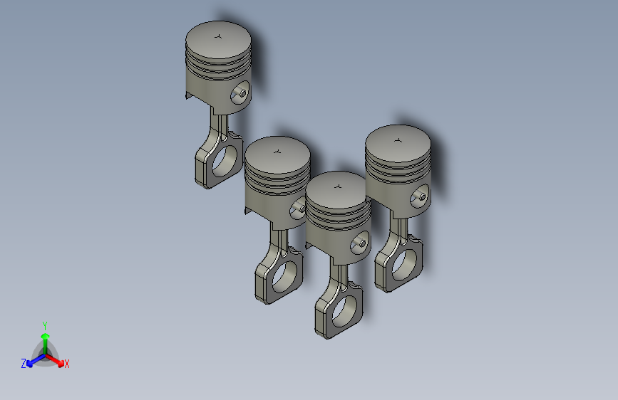 内燃机组件装配 – 活塞和连杆机构