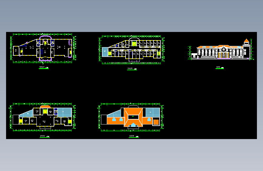 4800平米3层框架结构休闲民宿酒店建筑设计CAD图纸