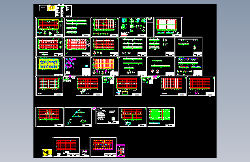 5325㎡平方米温室工程图温室大棚设计图纸（建筑+结构+设施+供水+供暖+电气+）