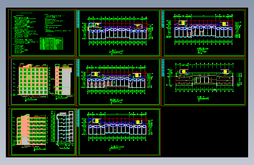 大学学生宿舍建筑设计全套施工cad图