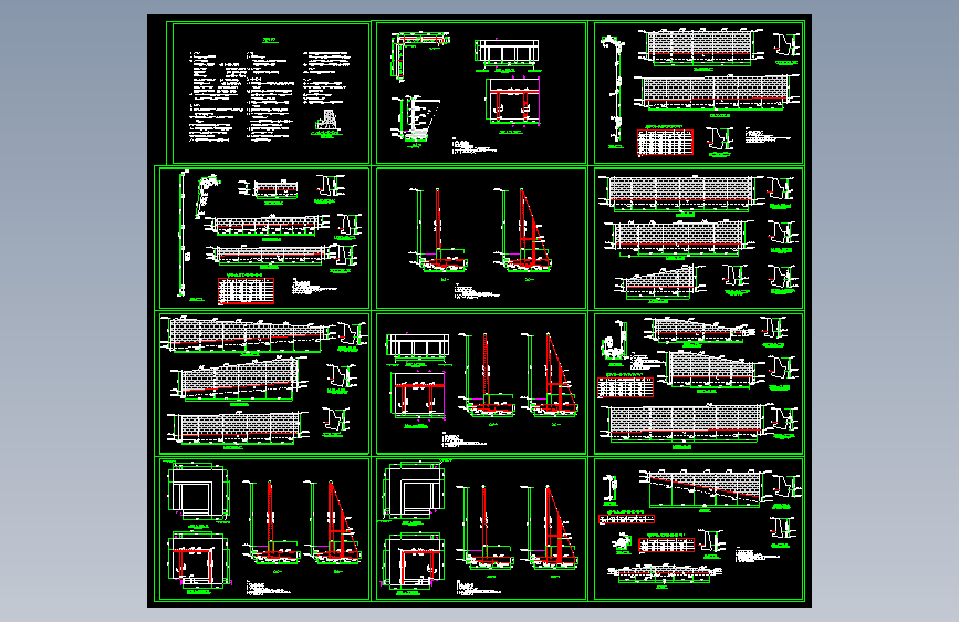 挡土墙设计_某厂区毛石和钢筋混凝土挡土墙施工CAD图