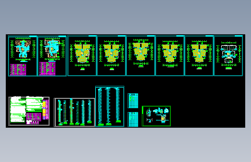 高层住宅楼采暖、防排烟CAD图纸全套（含设计说明）