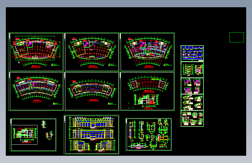 海濱酒店三层酒店建筑图（带效果图）
