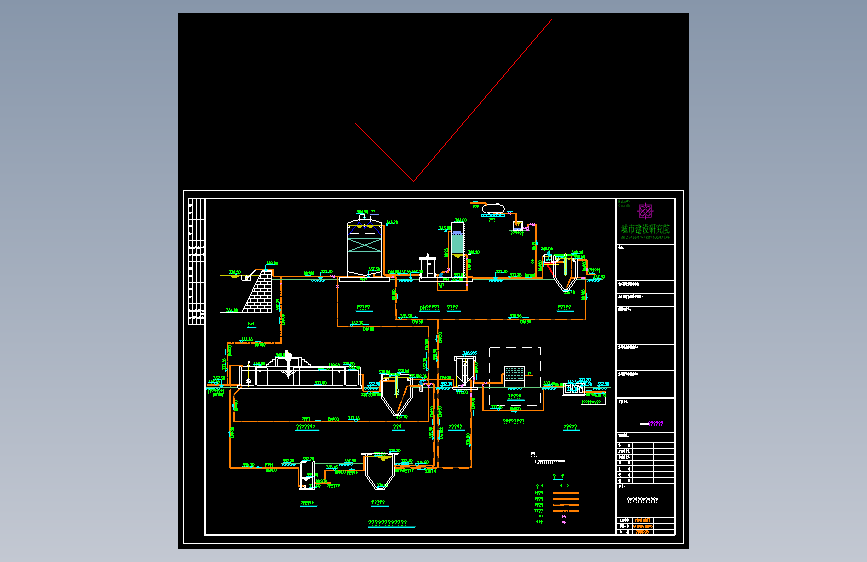 垃圾渗滤液处理工程工艺高程布置图