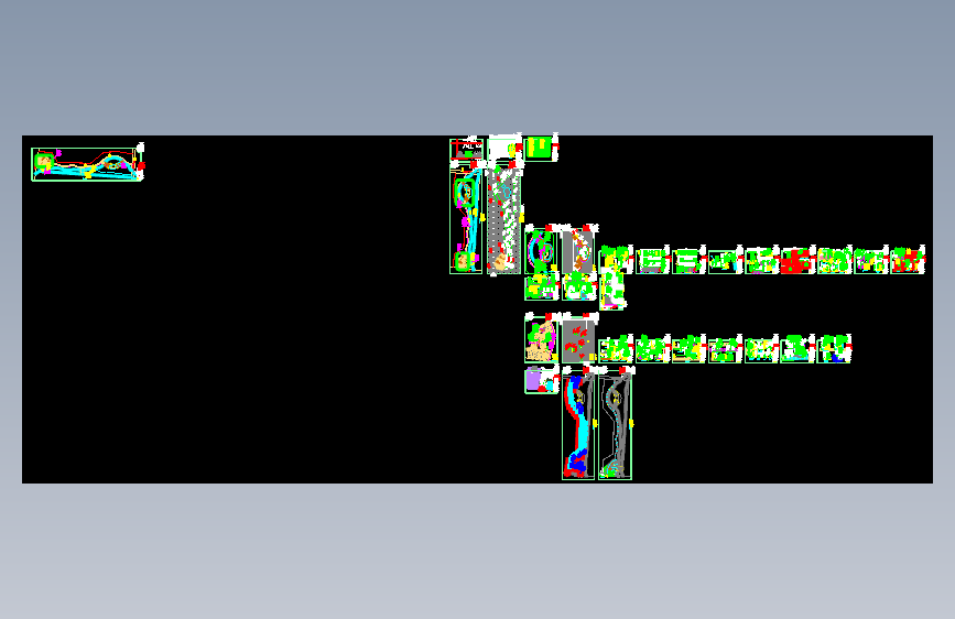 某滨水广场景观工程（河道驳岸、档墙、景墙、拦水坝、平桥、廊架）设计cad全套施工图（含设计说明）
