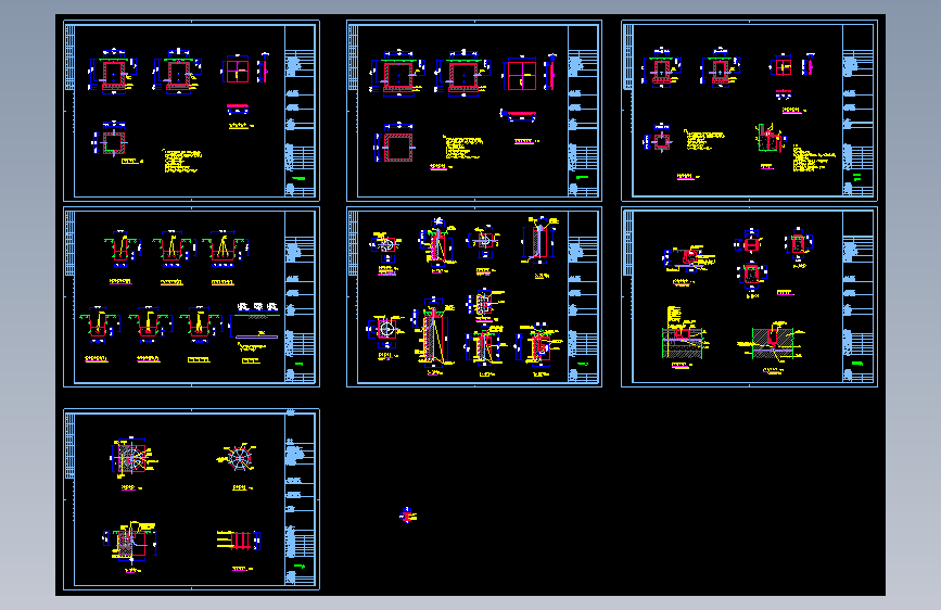 某地路段灯座基础手孔井CAD大样图