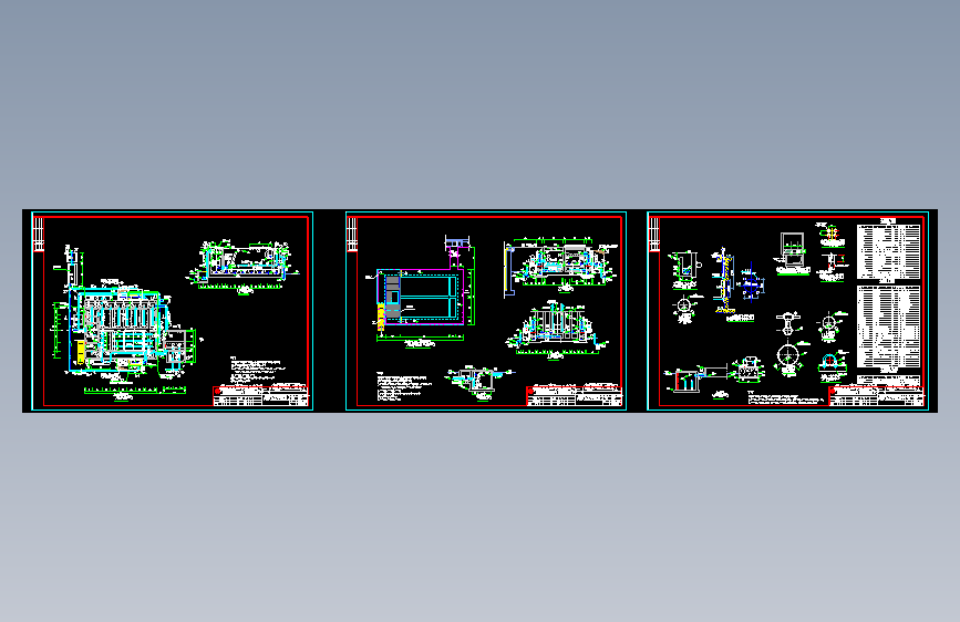 某混凝气浮池工艺图cad图纸