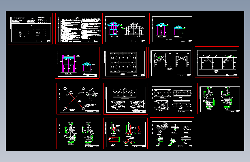 某农村居住建筑抗震构造图集-木结构建筑CAD图集