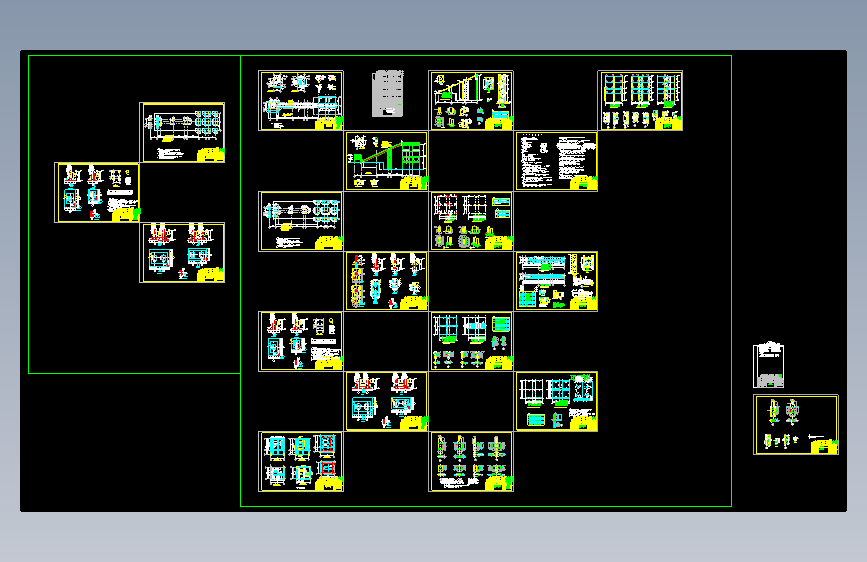 某石灰窑框架+钢结构设计施工图纸