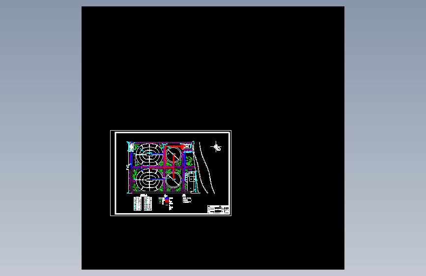 某污水处理厂平面布置图和高程布置图
