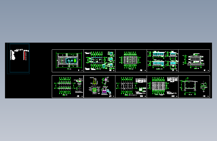 农庄室外阳光房建筑结构施工设计图纸