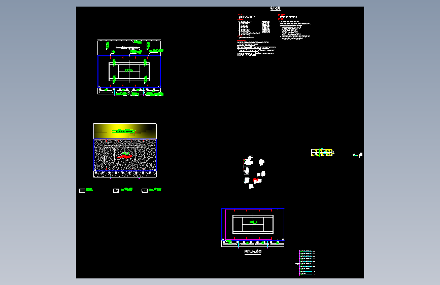 网球场及其排水沟工程施工图