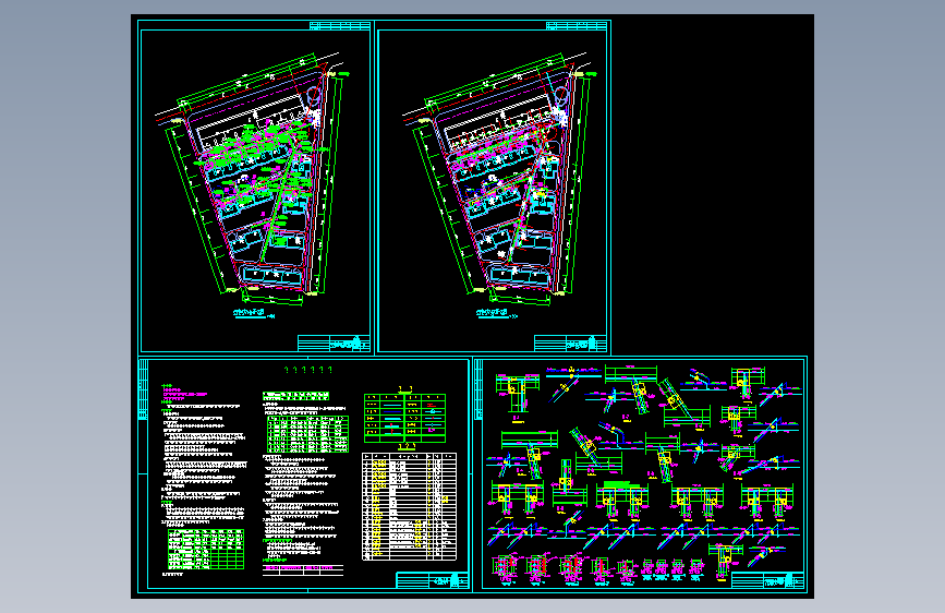 一套换热站至小区室外热力管网暖通施工图