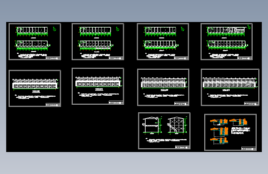 邹城某两层临建活动彩钢板房施工图