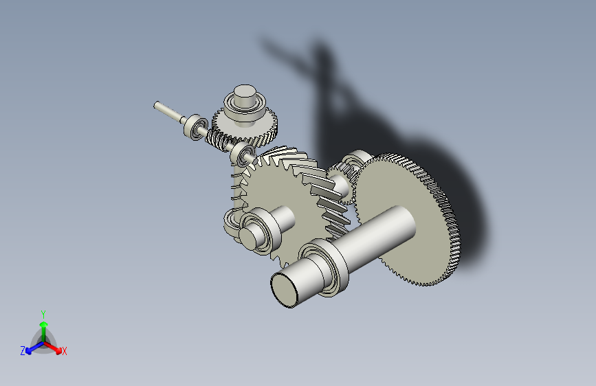 两阶段蜗杆螺旋一级变速箱