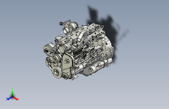 六缸柴油发动机