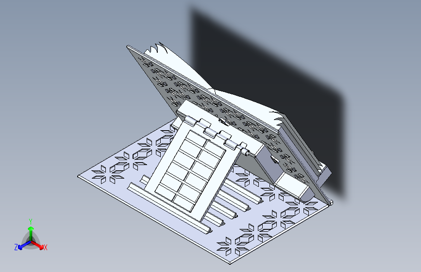 3D 可打印的书架，带可调倾斜度和太阳能LED照明