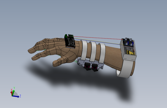 由伺服电机手动操作仿生人手模型
