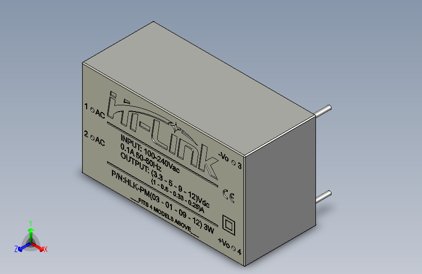 Hi-Link 超小功率模块 3W 系列 (HLK-PM03, HLK-PM01, HLK-PM09, HLK-PM12)