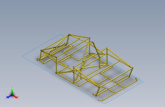 单座太阳能汽车框架