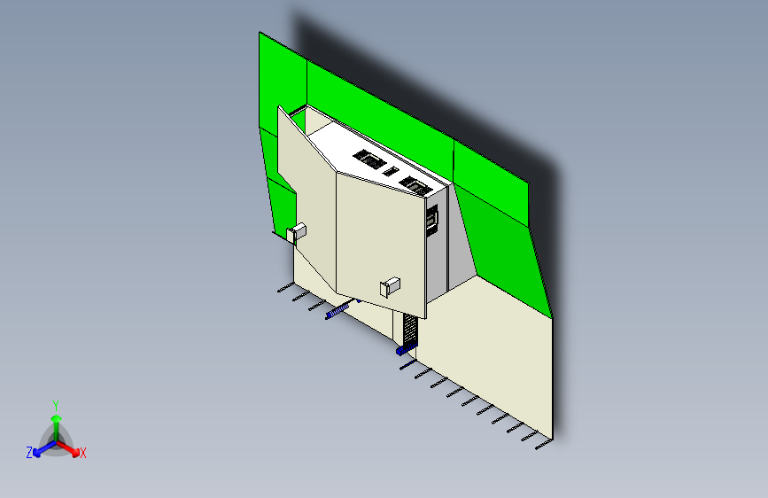 附带太阳能板的别墅。