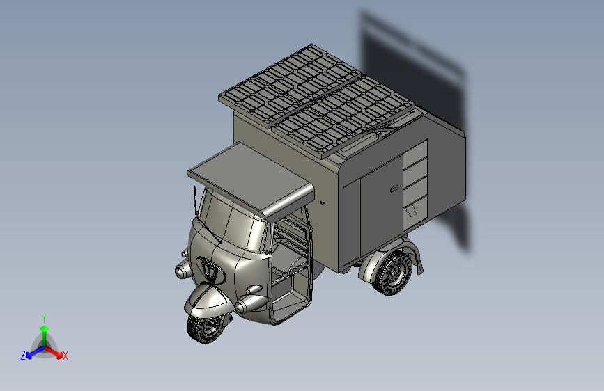 面包车上的可移动太阳能板