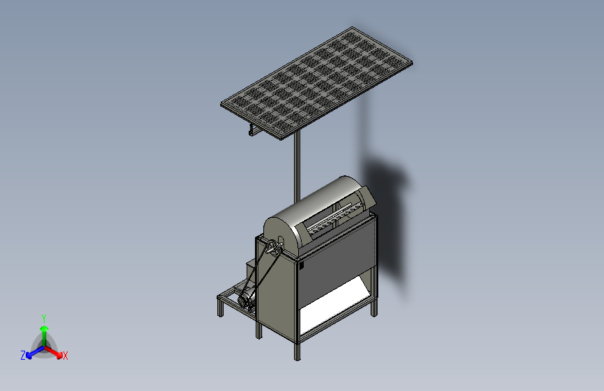 设计一个带有太阳能板的稻谷脱粒机动力