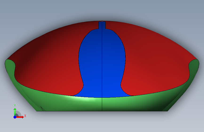 鼠标模具 SolidWorks 正面视图