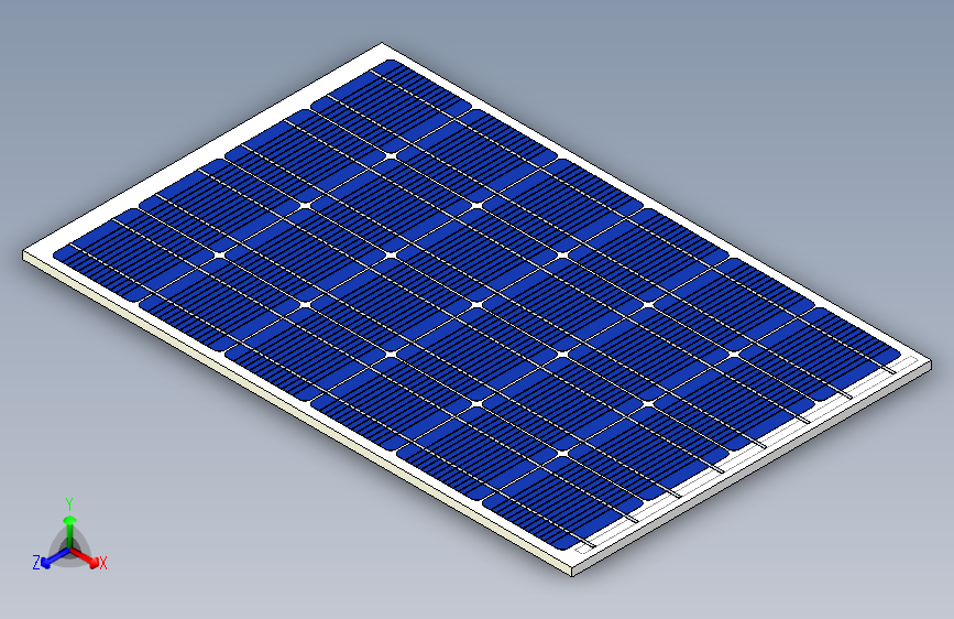 太阳能板的3D模型