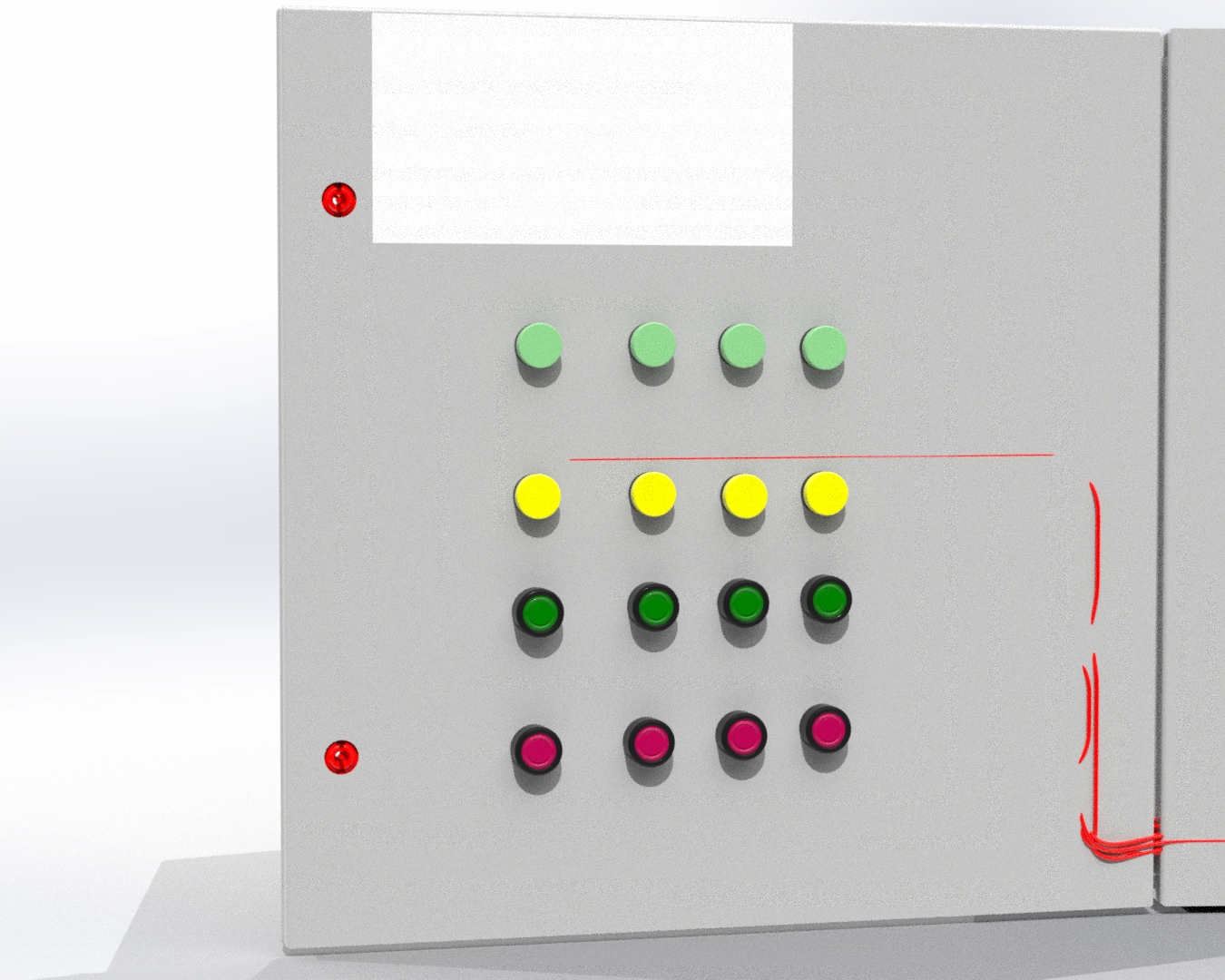 4台电动机控制电路的配电箱