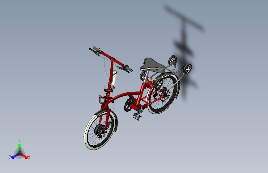 折叠自行车sw三维图 --1443050--100