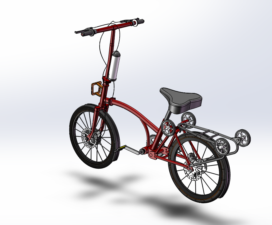 折叠自行车sw三维图 --1443050--100