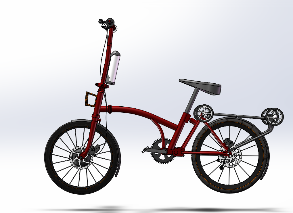 折叠自行车sw三维图 --1443050--100