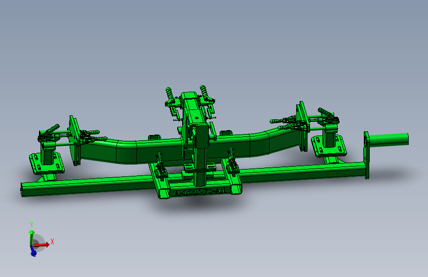 教育用车辆牵引杆焊接夹具。