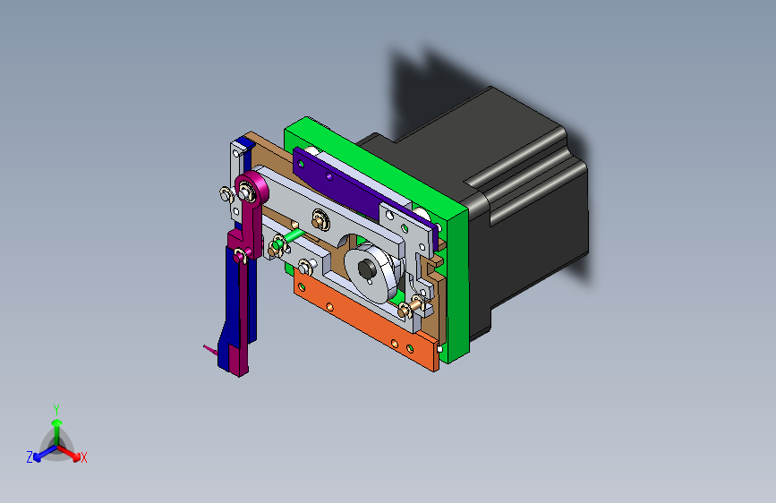 步进式凸轮连杆送料机构