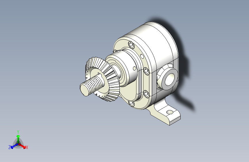 齿轮泵三维零件图+装配图+爆炸图