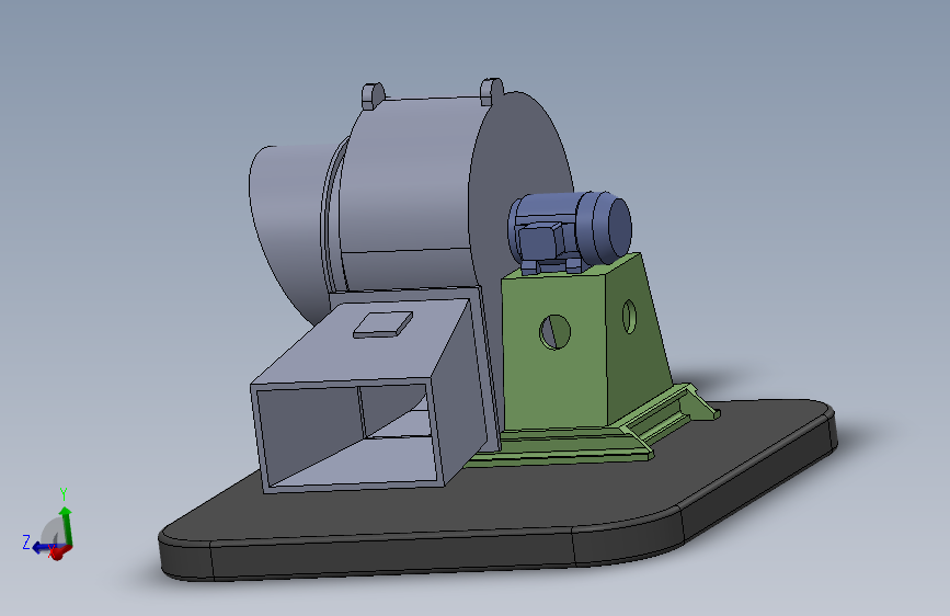 1_24比例的谷物储存筒仓通风3D模型。18000立方米每小时