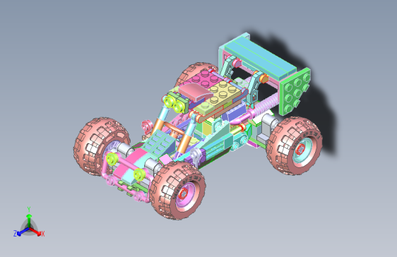 玩具越野车拼装模型
