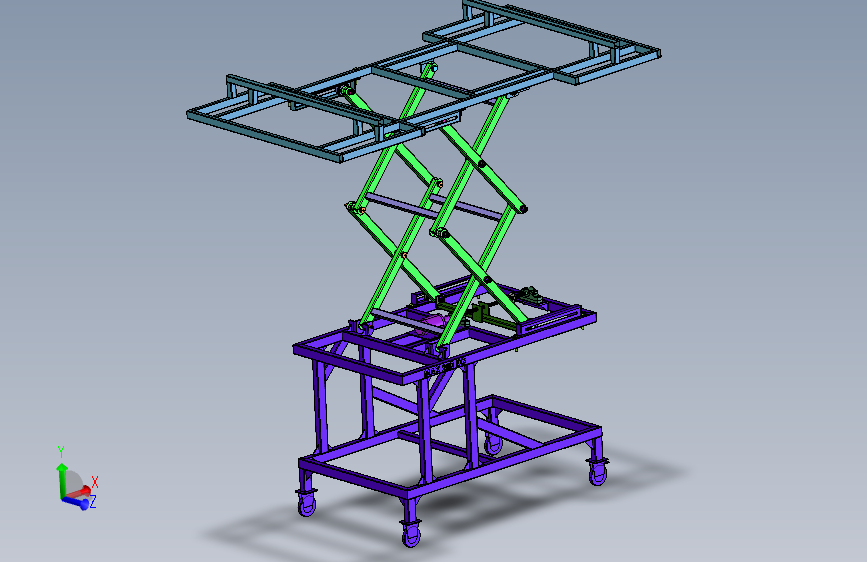 剪叉式升降机 STEP格式
