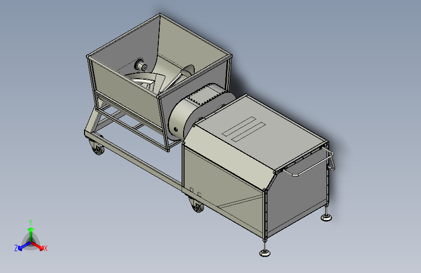 自动翻拌和面机3D数模图纸 STP格式