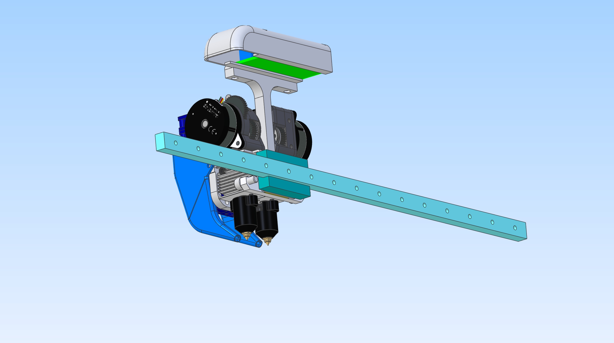 Bontech LGX 3D打印机双挤出头结构