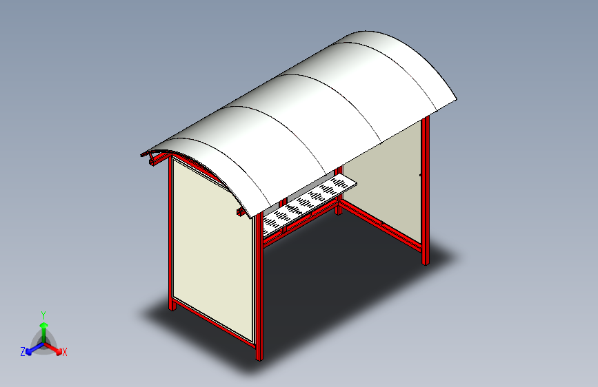 巴士候车亭  step