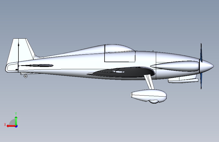 mace r2飞机造型_PROE*CREO 6.0_模型图纸下载 – 懒石网