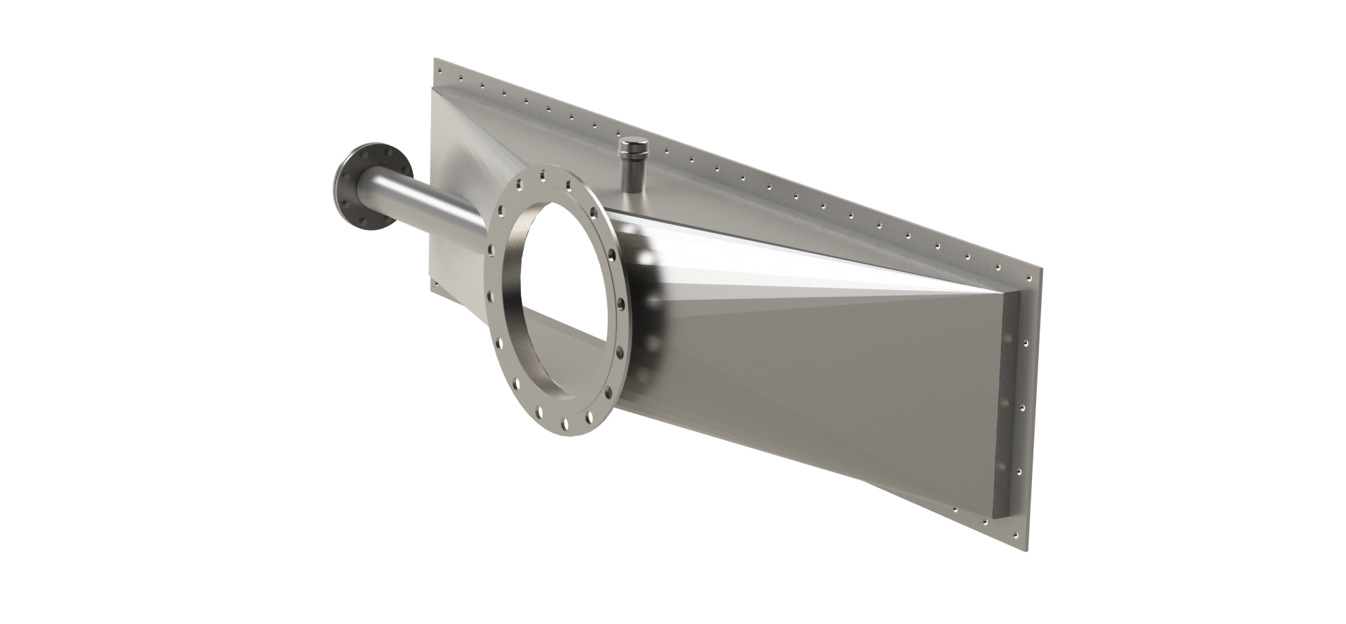 矩形到圆形桥接的不锈钢304过渡接头