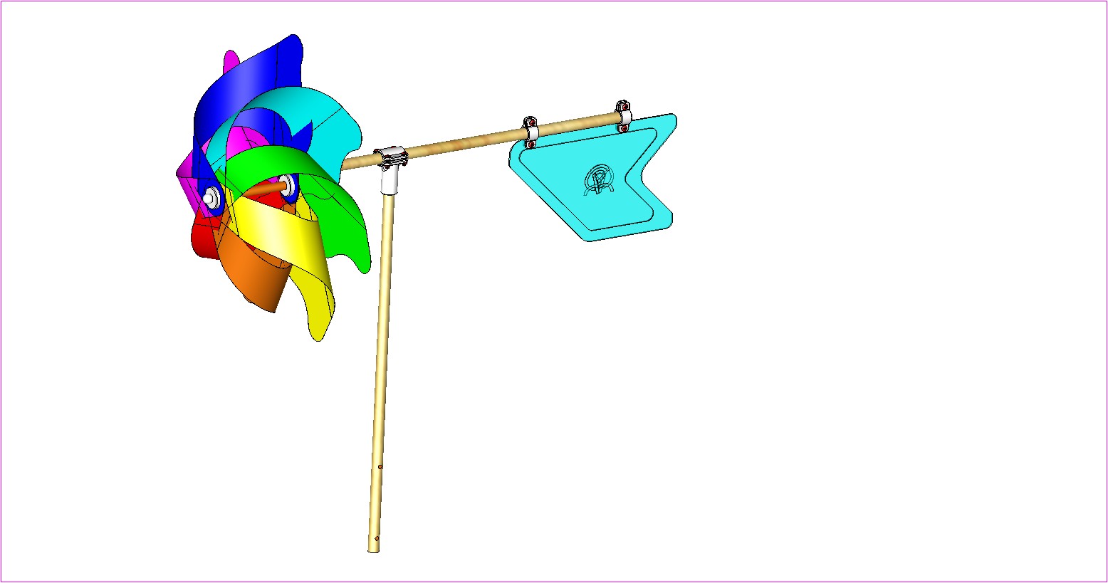 旋转风车风向标