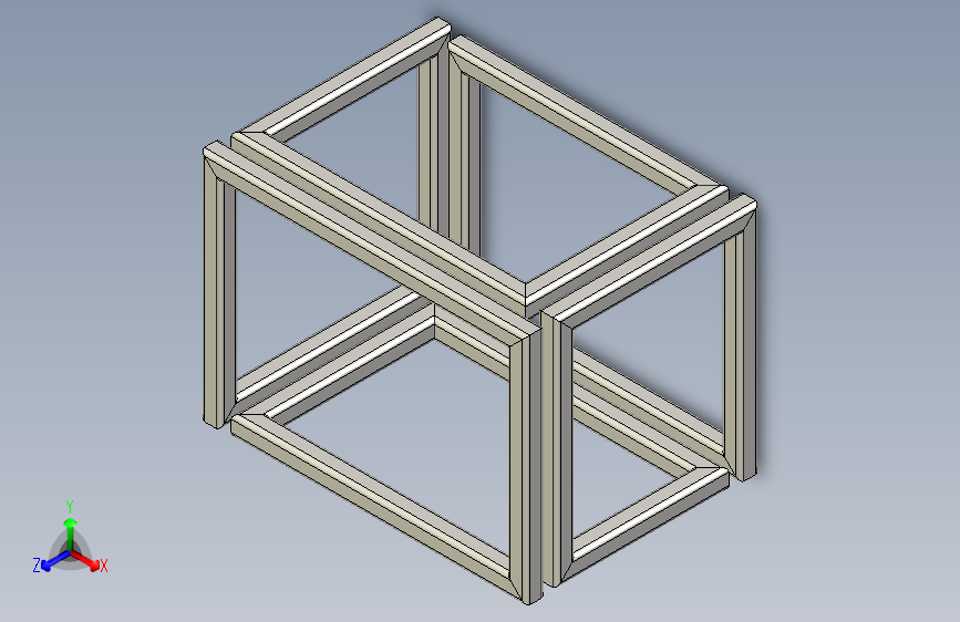 3D不锈钢餐桌框架
