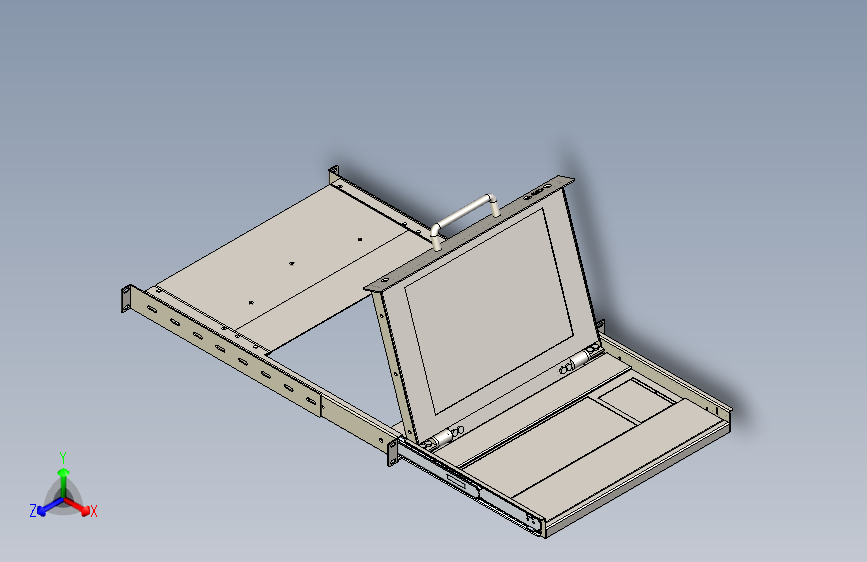 15英寸 KVM 机架显示器抽屉