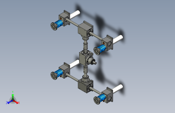 500x500mm工作台垂直移动的机制，行程100mm